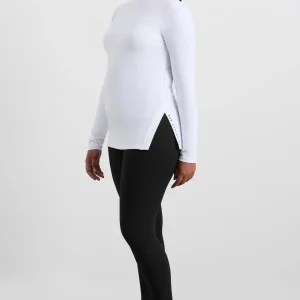 New Aje ATHLETICA Split Hem Mock Top 434 White