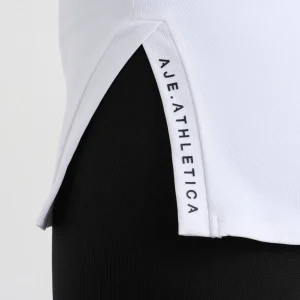 New Aje ATHLETICA Split Hem Mock Top 434 White