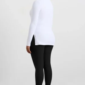 New Aje ATHLETICA Split Hem Mock Top 434 White