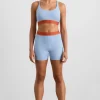 Hot Aje ATHLETICA Split Strap Logo Bra 366 Steel Blue Copper Orange