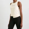 New Aje ATHLETICA Split Strap Tank 147 Limestone Beige