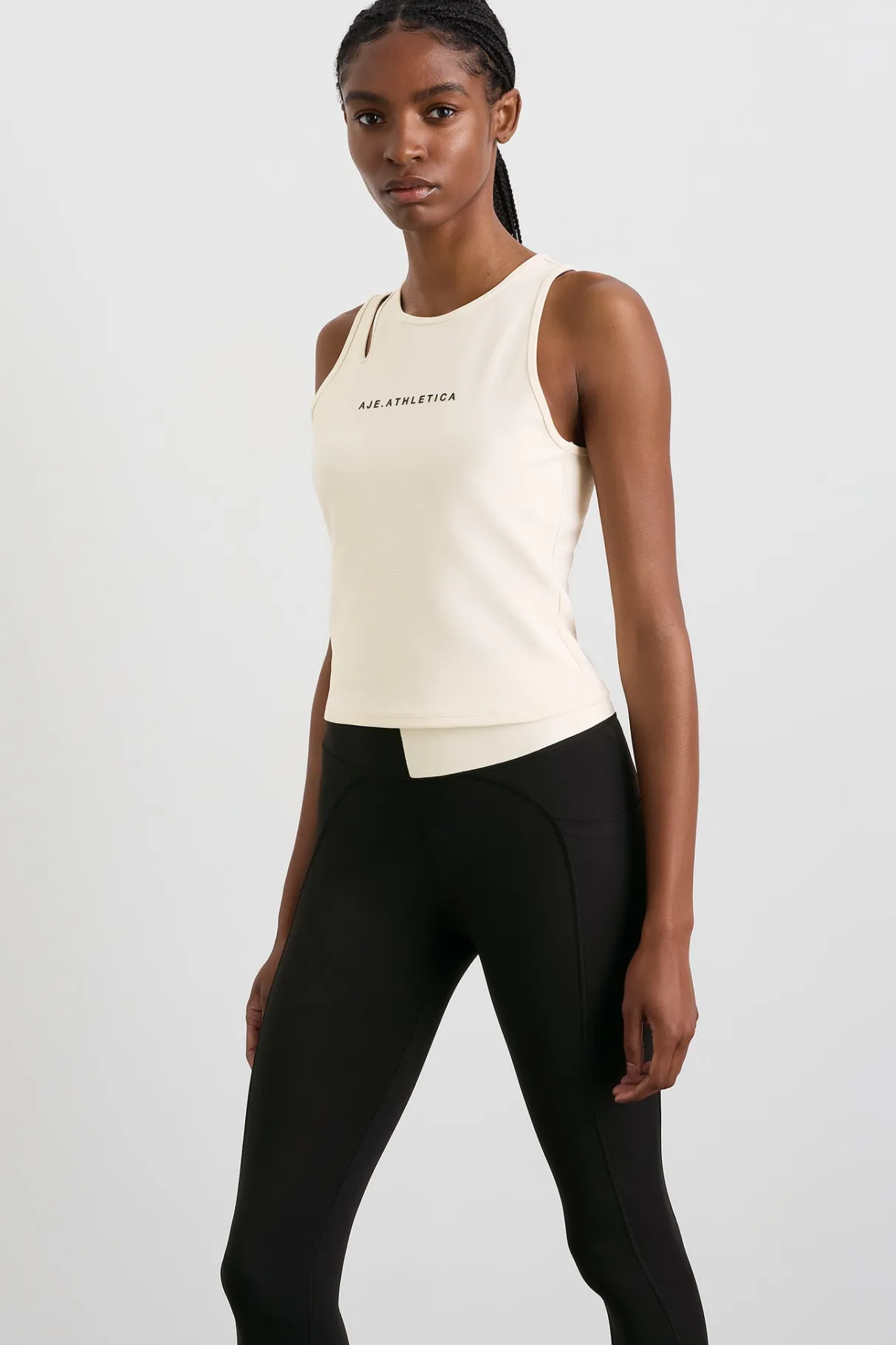 split_strap_tank__0-1.webp New Aje ATHLETICA Split Strap Tank 147 Limestone Beige