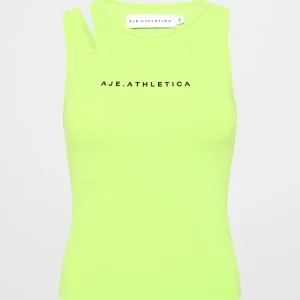 Outlet Aje ATHLETICA Split Strap Tank 147 Lime Green