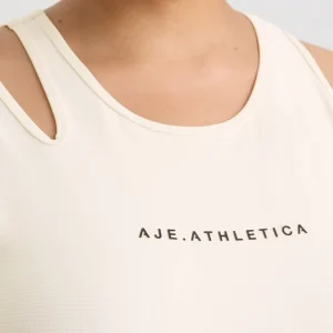 New Aje ATHLETICA Split Strap Tank 147 Limestone Beige