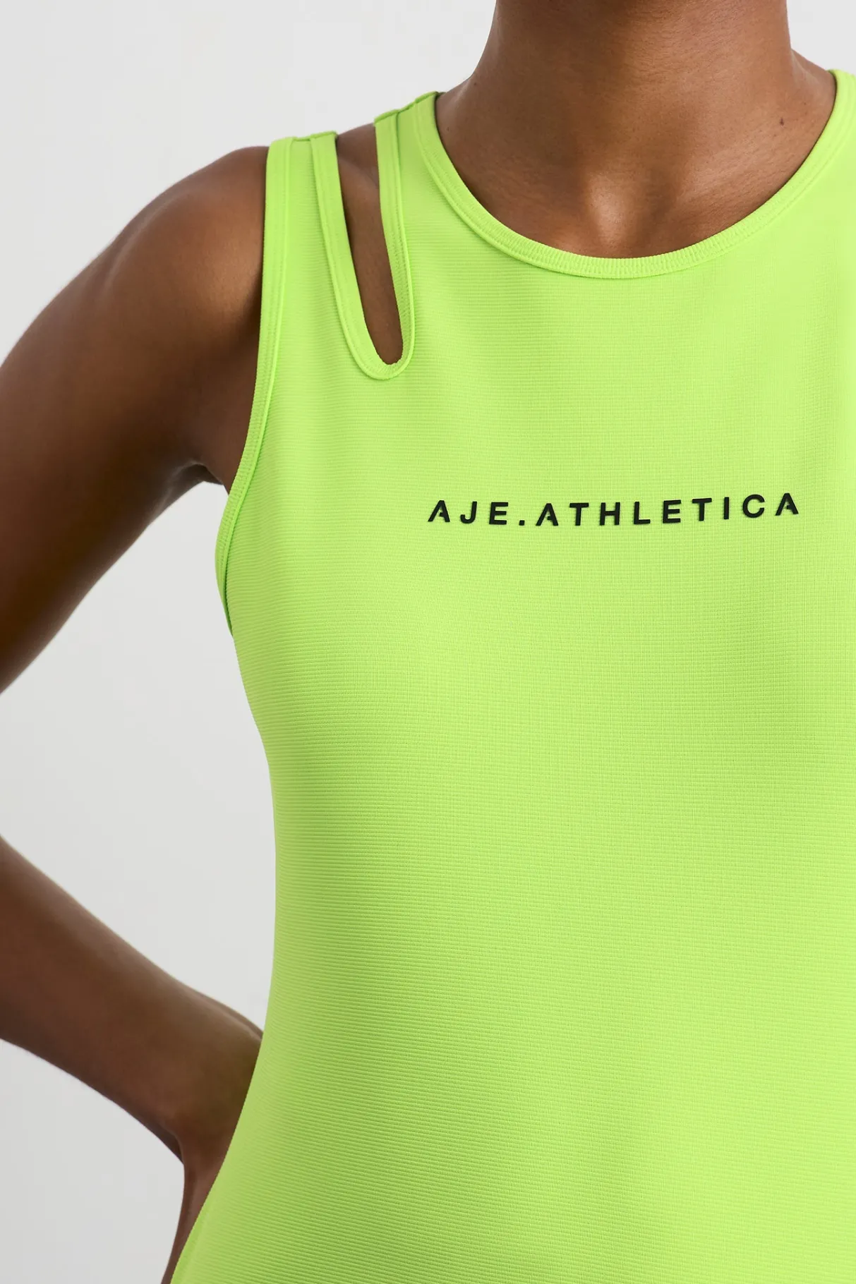 split_strap_tank__3.webp Outlet Aje ATHLETICA Split Strap Tank 147 Lime Green