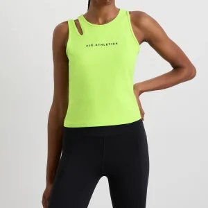 Outlet Aje ATHLETICA Split Strap Tank 147 Lime Green