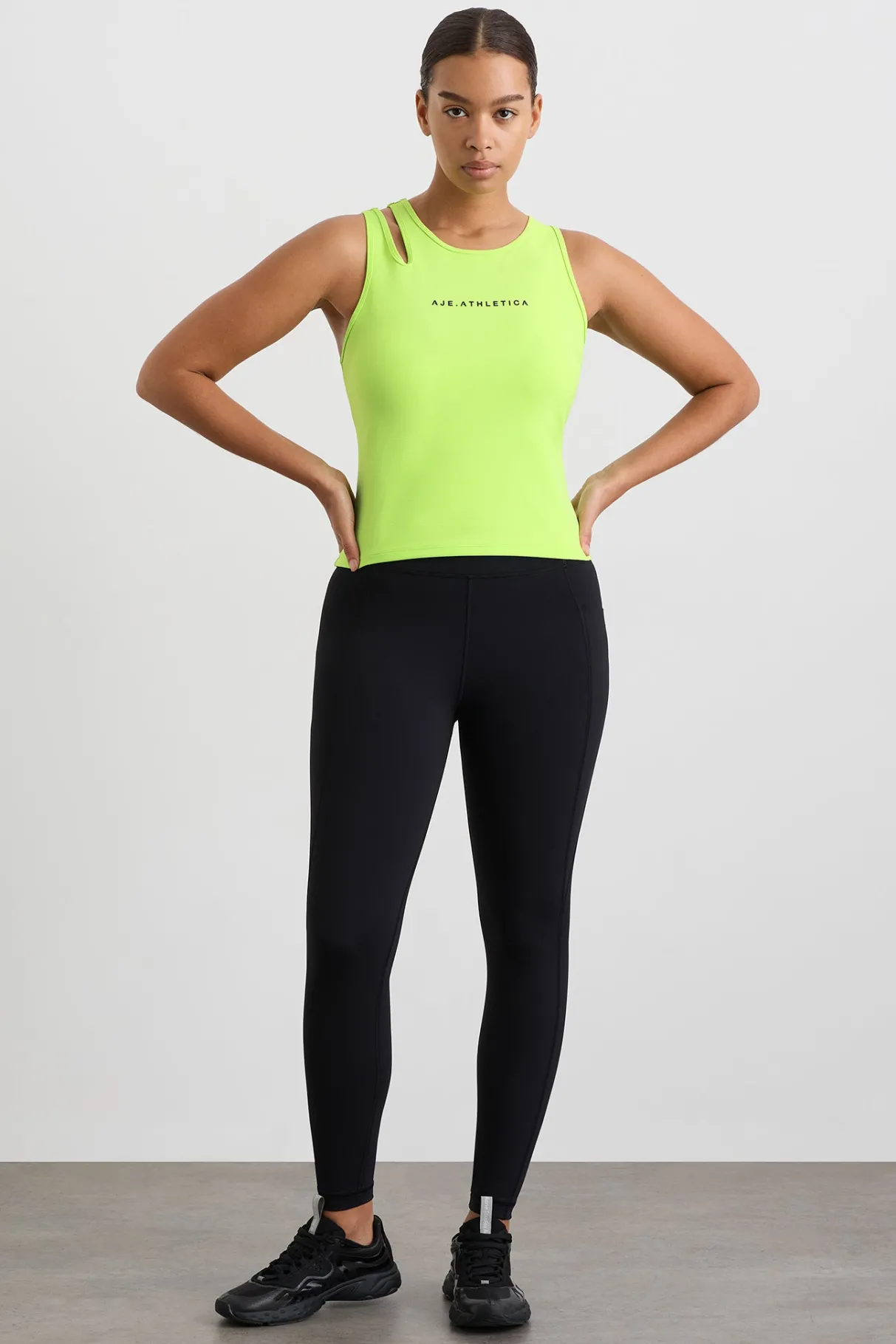 split_strap_tank__7.webp Outlet Aje ATHLETICA Split Strap Tank 147 Lime Green
