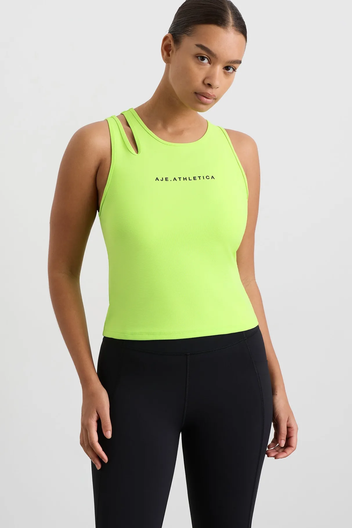 split_strap_tank__9.webp Outlet Aje ATHLETICA Split Strap Tank 147 Lime Green