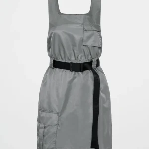 Fashion Aje ATHLETICA Spray Bubble Hem Dress 818 Slate Surge