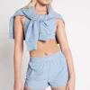 Store Aje ATHLETICA Spray Running Short 602 Steel Blue