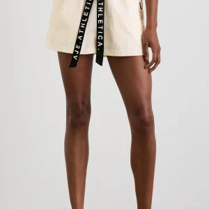 New Aje ATHLETICA Spray Shorts 608 Limestone Beige Black