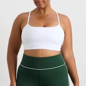 Shop Aje ATHLETICA Square Neck Sports Bra 307 White