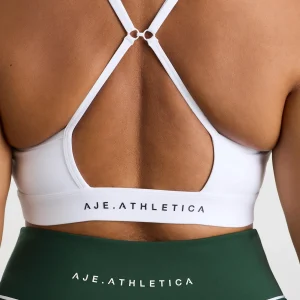Shop Aje ATHLETICA Square Neck Sports Bra 307 White