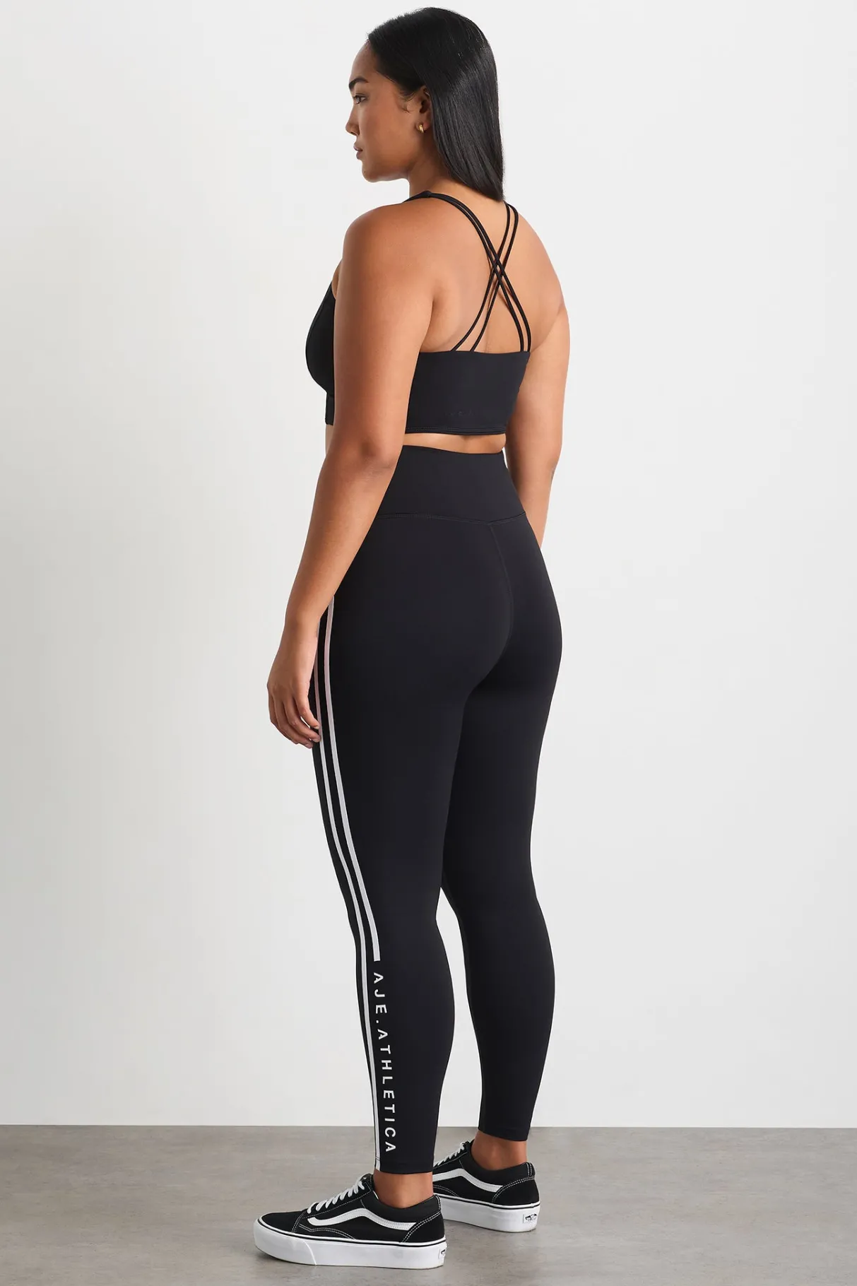stripe_full_length_legging__10.webp Outlet Aje ATHLETICA Stripe Full Length Legging 232 Black/White