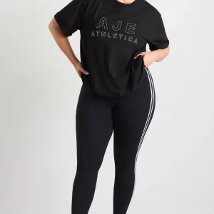 Outlet Aje ATHLETICA Stripe Full Length Legging 232 Black/White