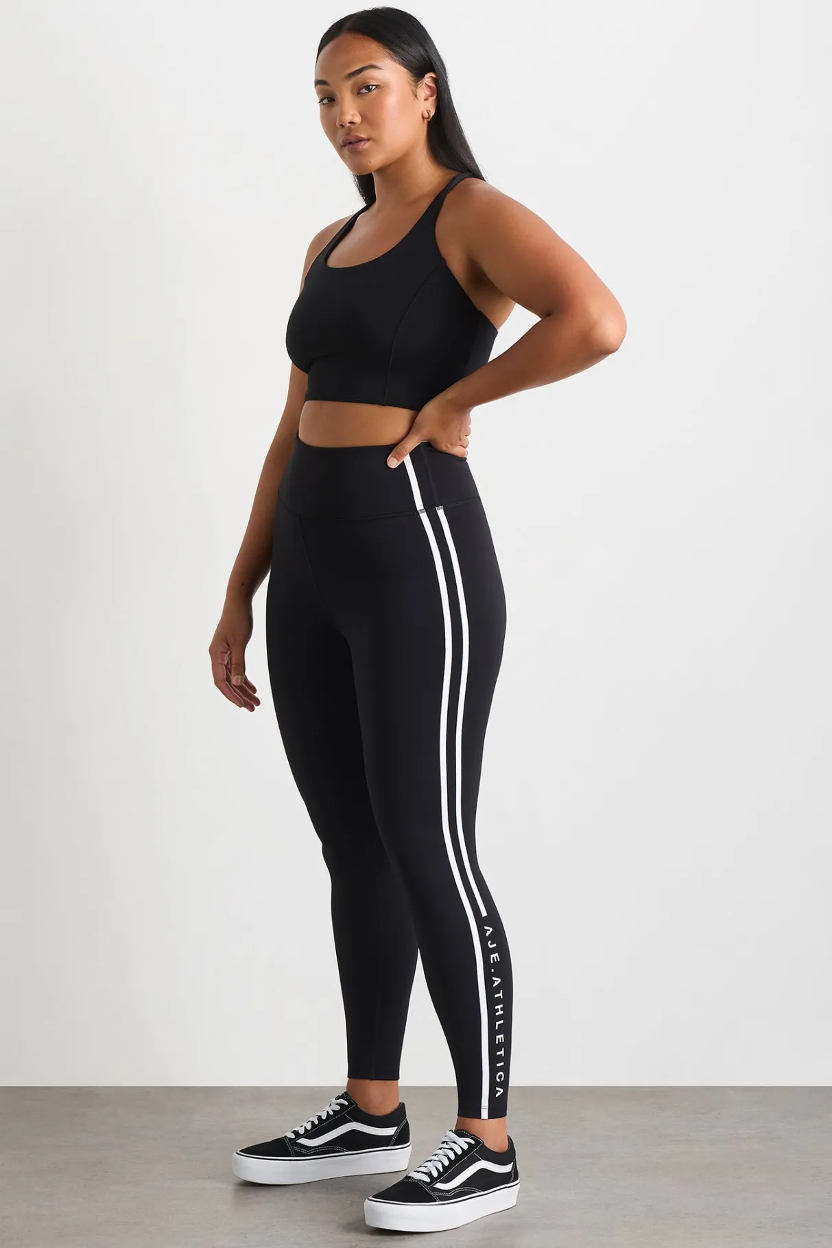 stripe_full_length_legging__6.webp Outlet Aje ATHLETICA Stripe Full Length Legging 232 Black/White
