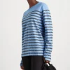 Best Sale Aje ATHLETICA Stripe Logo Long Sleeve T-Shirt 127 Cerulean Blue/Stripe