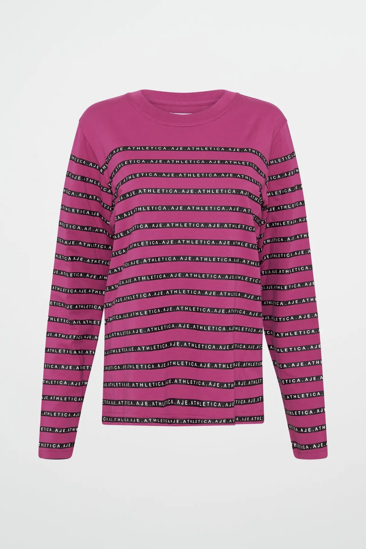 stripe_logo_long_sleeve_tshirt__1.webp New Aje ATHLETICA Stripe Logo Long Sleeve T-Shirt 127 Berry Stripe