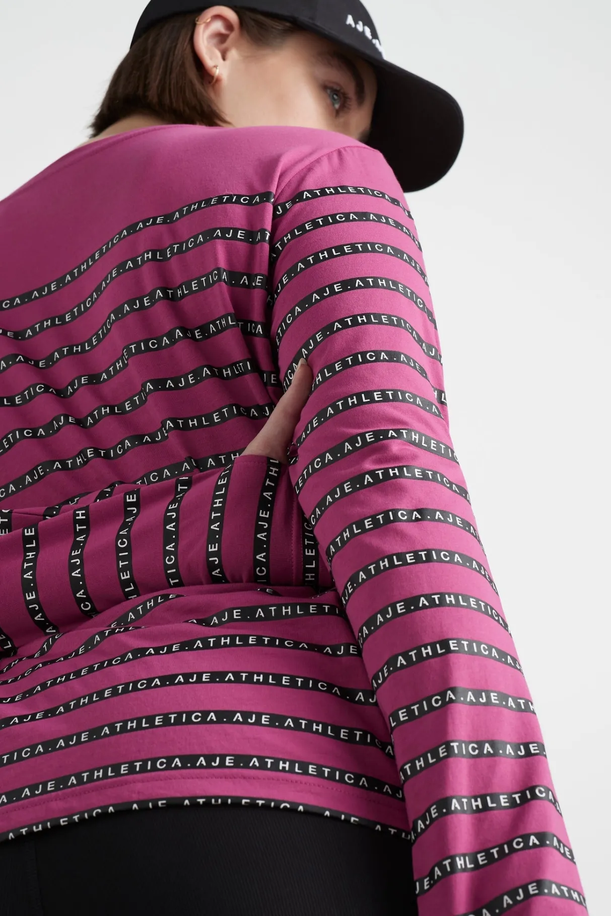 stripe_logo_long_sleeve_tshirt__11.webp New Aje ATHLETICA Stripe Logo Long Sleeve T-Shirt 127 Berry Stripe