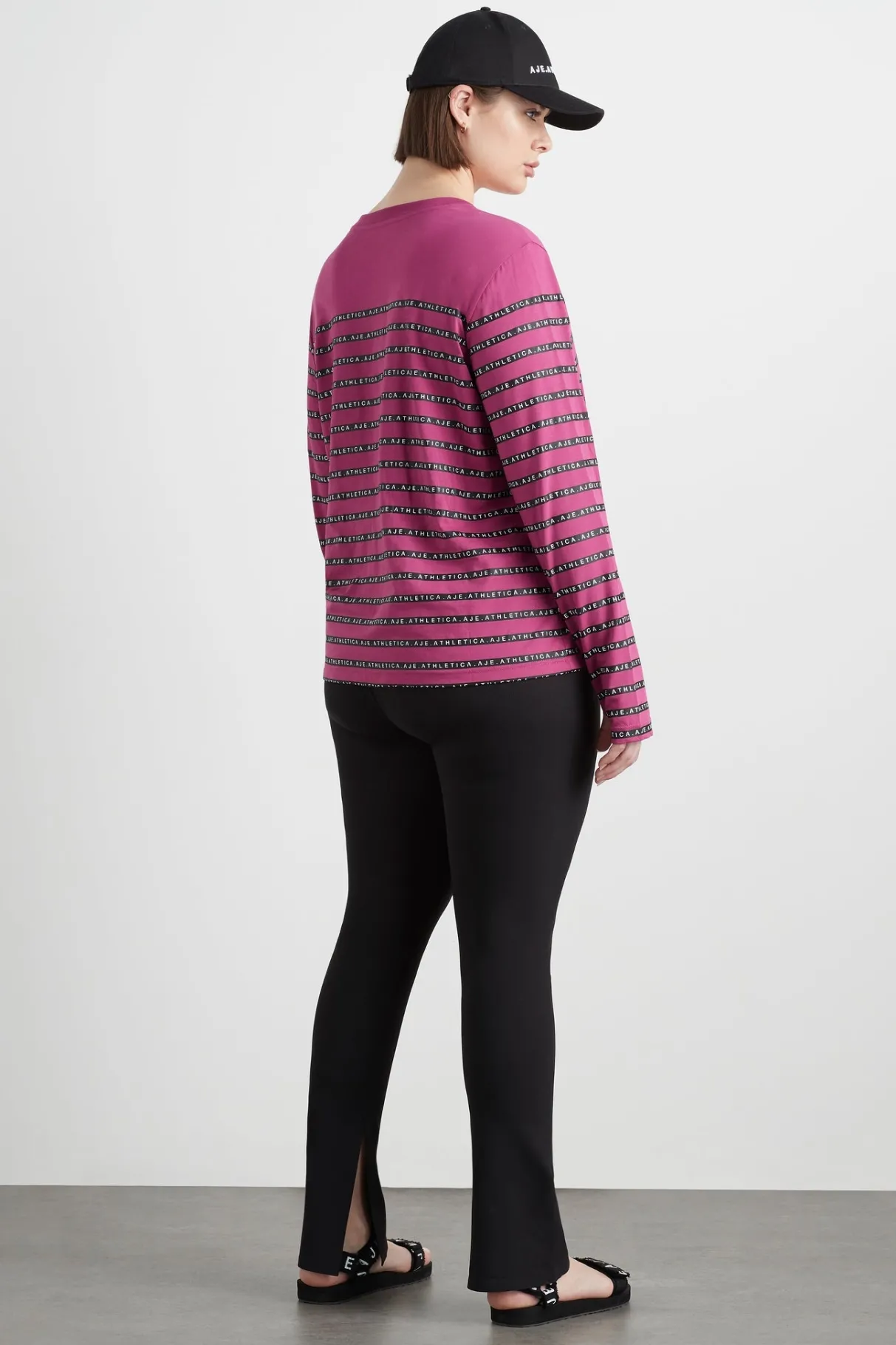 stripe_logo_long_sleeve_tshirt__12.webp New Aje ATHLETICA Stripe Logo Long Sleeve T-Shirt 127 Berry Stripe