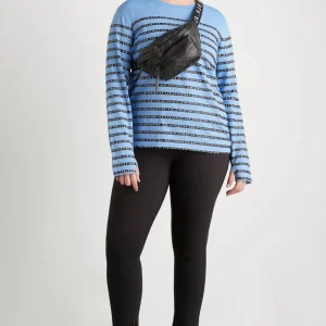Best Sale Aje ATHLETICA Stripe Logo Long Sleeve T-Shirt 127 Cerulean Blue/Stripe