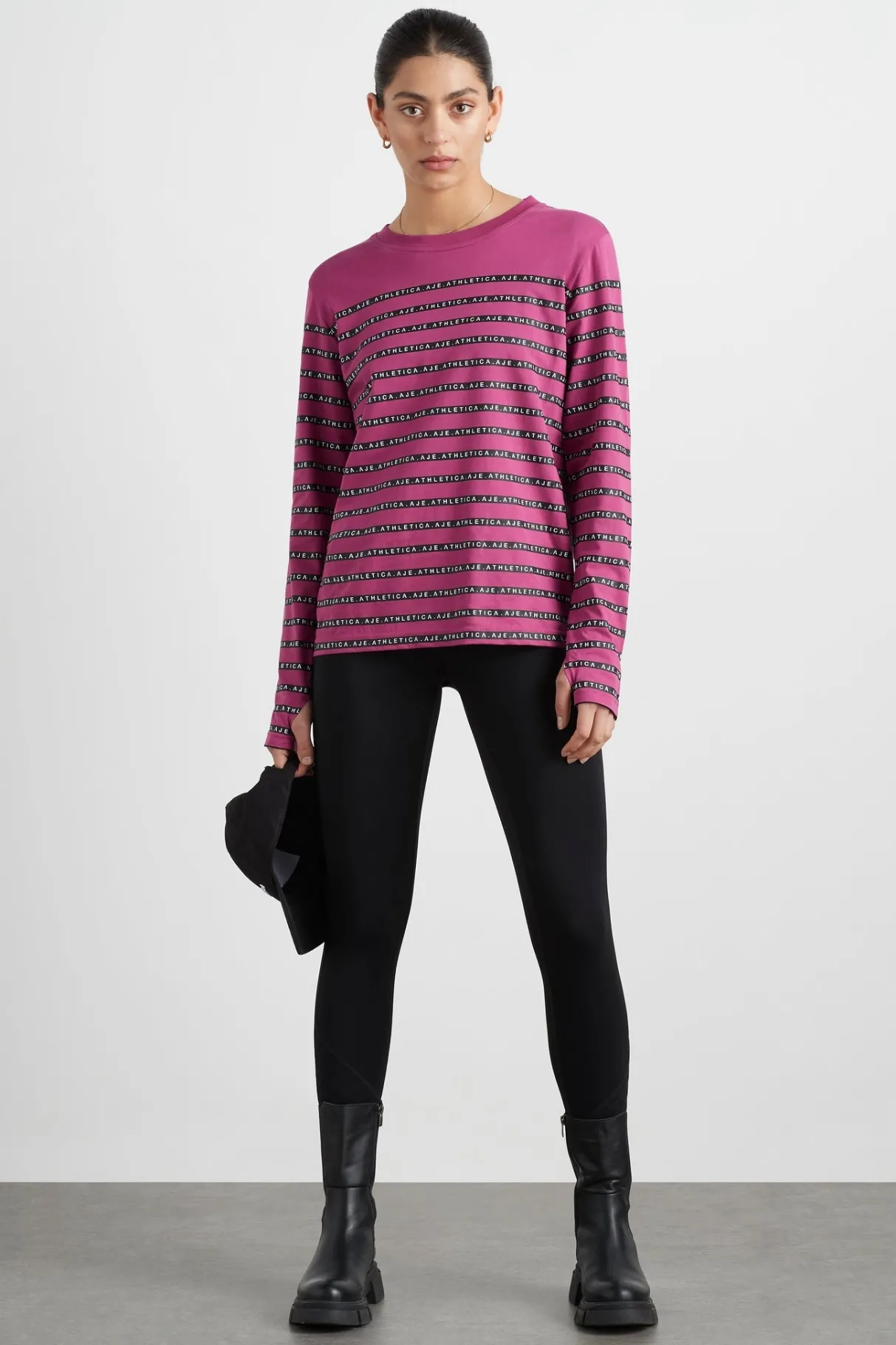 stripe_logo_long_sleeve_tshirt__2.webp New Aje ATHLETICA Stripe Logo Long Sleeve T-Shirt 127 Berry Stripe