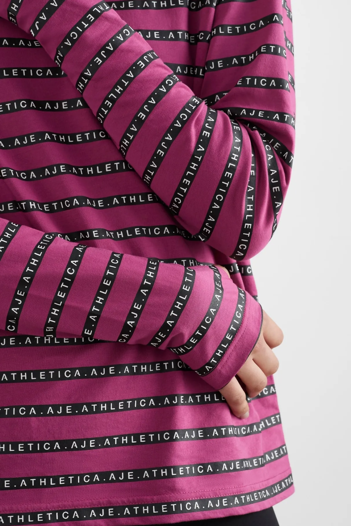 stripe_logo_long_sleeve_tshirt__3.webp New Aje ATHLETICA Stripe Logo Long Sleeve T-Shirt 127 Berry Stripe