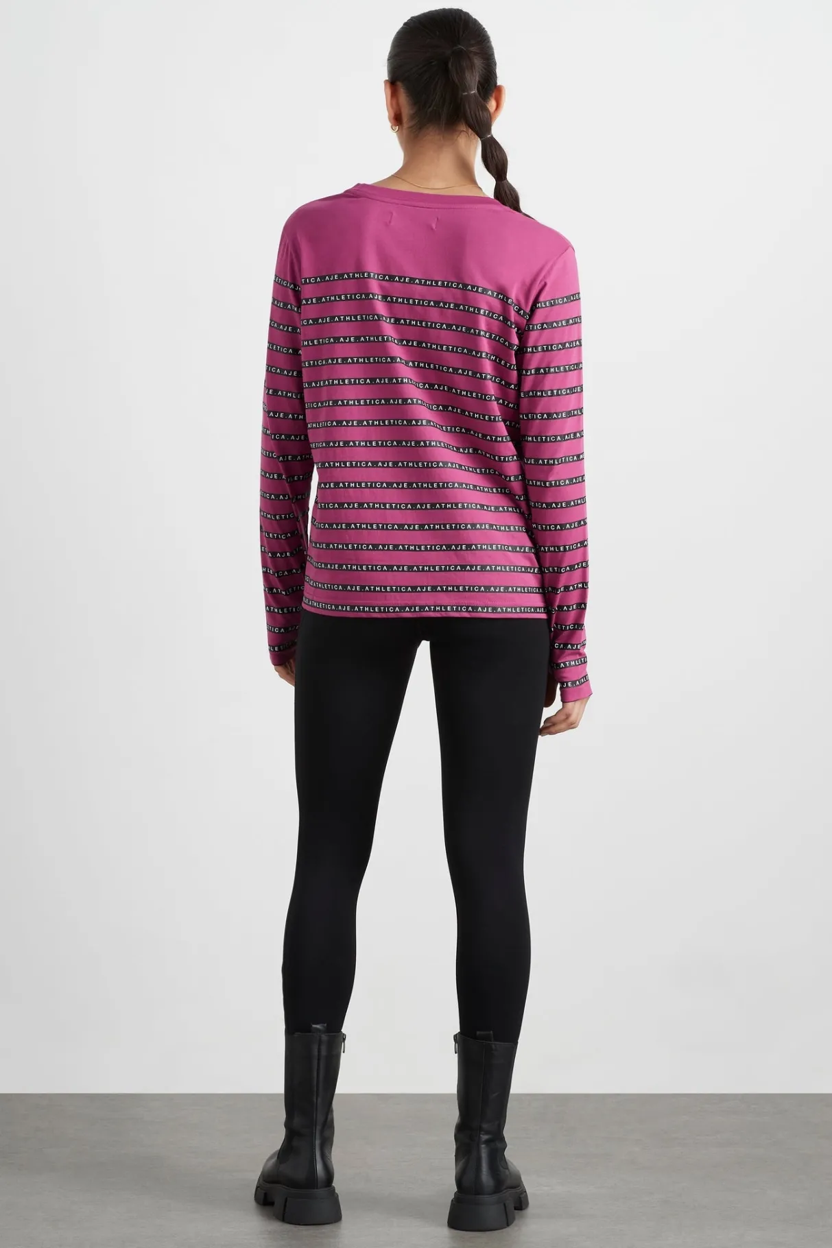 stripe_logo_long_sleeve_tshirt__4.webp New Aje ATHLETICA Stripe Logo Long Sleeve T-Shirt 127 Berry Stripe