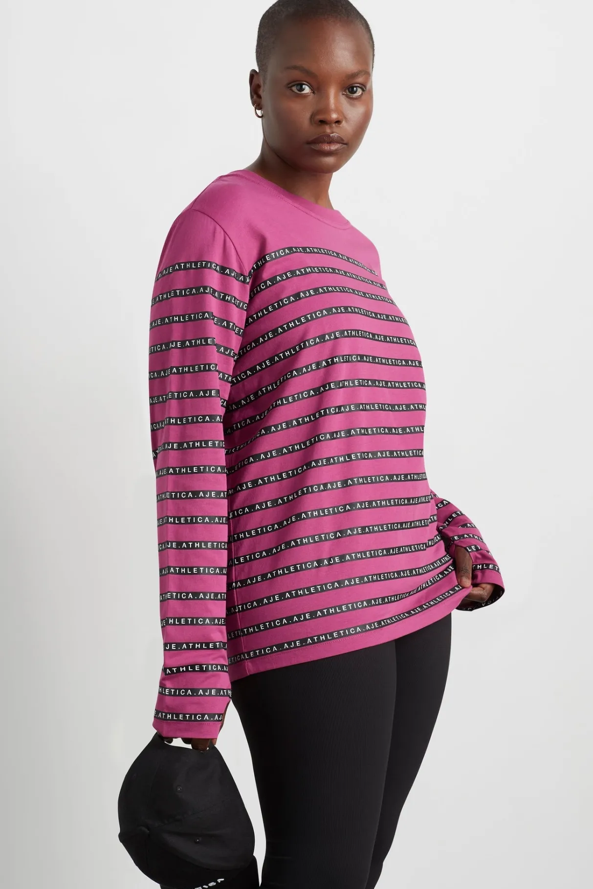 stripe_logo_long_sleeve_tshirt__5.webp New Aje ATHLETICA Stripe Logo Long Sleeve T-Shirt 127 Berry Stripe