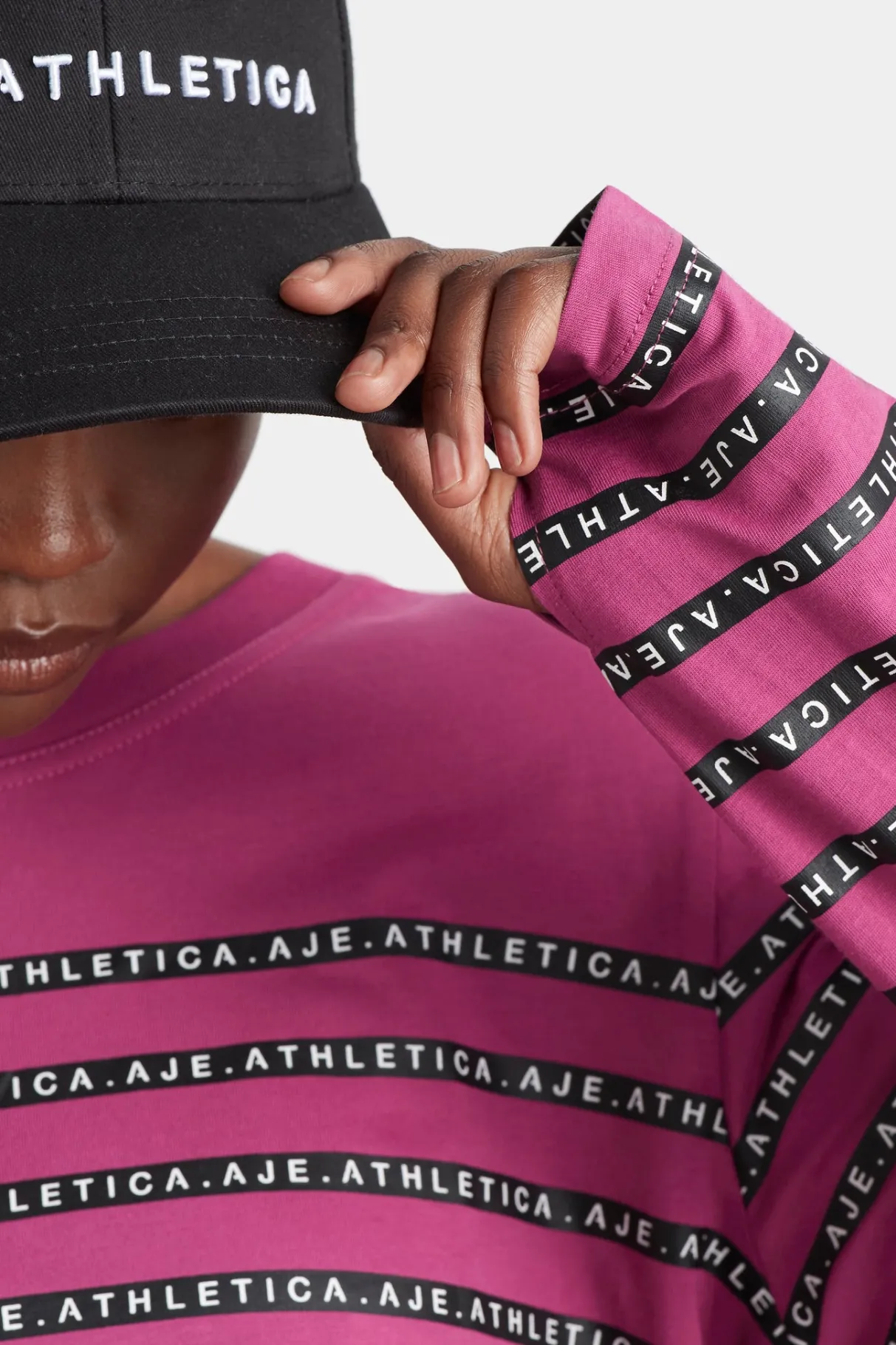 stripe_logo_long_sleeve_tshirt__7.webp New Aje ATHLETICA Stripe Logo Long Sleeve T-Shirt 127 Berry Stripe