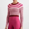 Sale Aje ATHLETICA Striped Knit Jumper 423 Berry/Multi