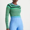 Flash Sale Aje ATHLETICA Striped Knit Jumper 423 Mint Green/Multi