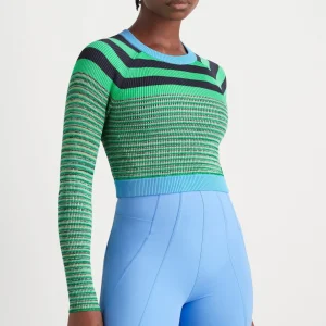 Flash Sale Aje ATHLETICA Striped Knit Jumper 423 Mint Green/Multi