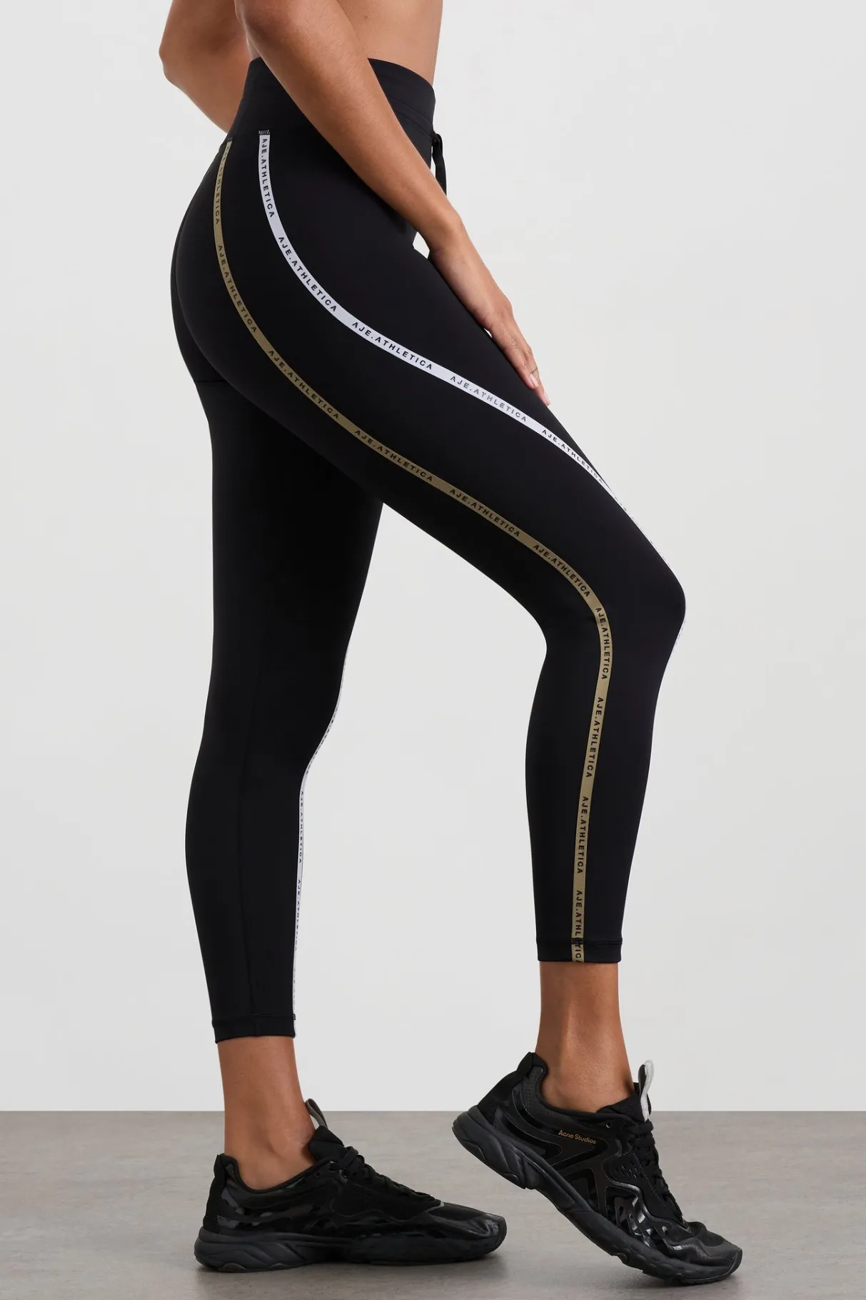 taped_drawcord__legging__2.webp Best Sale Aje ATHLETICA Taped Drawcord 7/8 Legging 238 Black/Multi