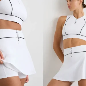 Fashion Aje ATHLETICA Tennis Skirt 637 White/Black Logo