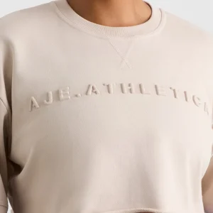 Sale Aje ATHLETICA Terry Crop Top 413 Latte Beige