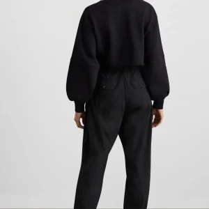 Fashion Aje ATHLETICA Terry Crop Top 413 Black