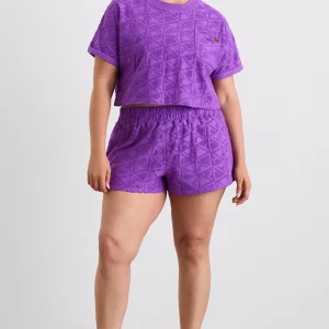 Clearance Aje ATHLETICA Terry Cropped Tee 416 Ultra Violet