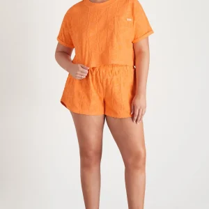 Best Aje ATHLETICA Terry Cropped Tee 416 Soft Apricot