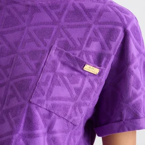 Clearance Aje ATHLETICA Terry Cropped Tee 416 Ultra Violet