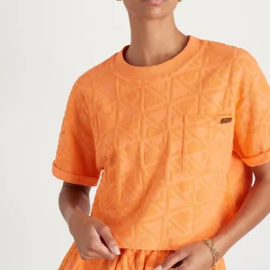 Best Aje ATHLETICA Terry Cropped Tee 416 Soft Apricot