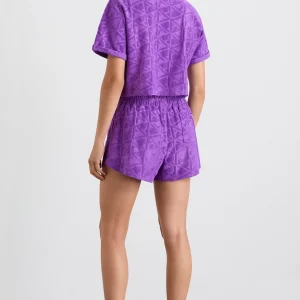 Clearance Aje ATHLETICA Terry Cropped Tee 416 Ultra Violet