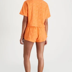 Best Aje ATHLETICA Terry Cropped Tee 416 Soft Apricot