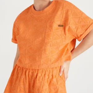 Best Aje ATHLETICA Terry Cropped Tee 416 Soft Apricot
