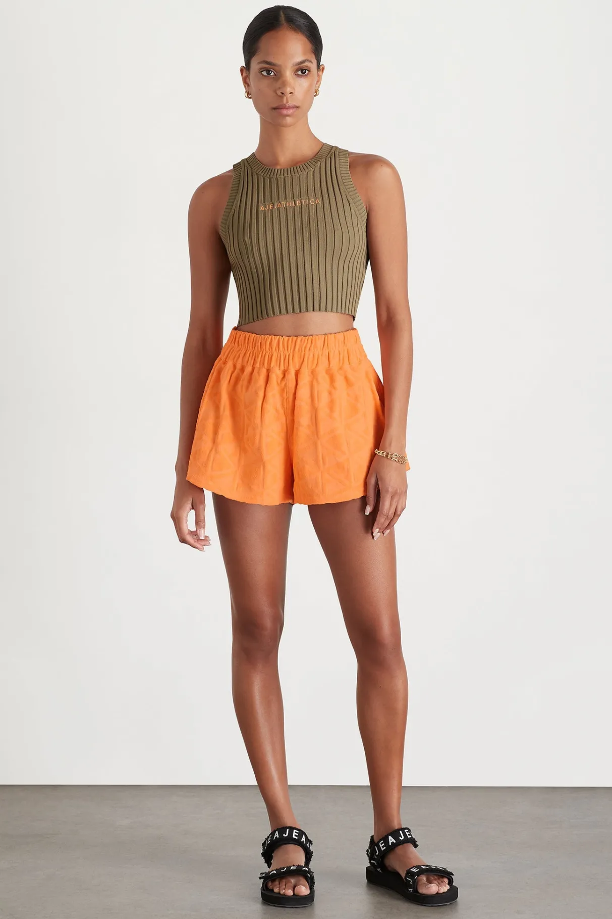 terry_everyday_short__0-1.webp Clearance Aje ATHLETICA Terry Everyday Short 613 Soft Apricot
