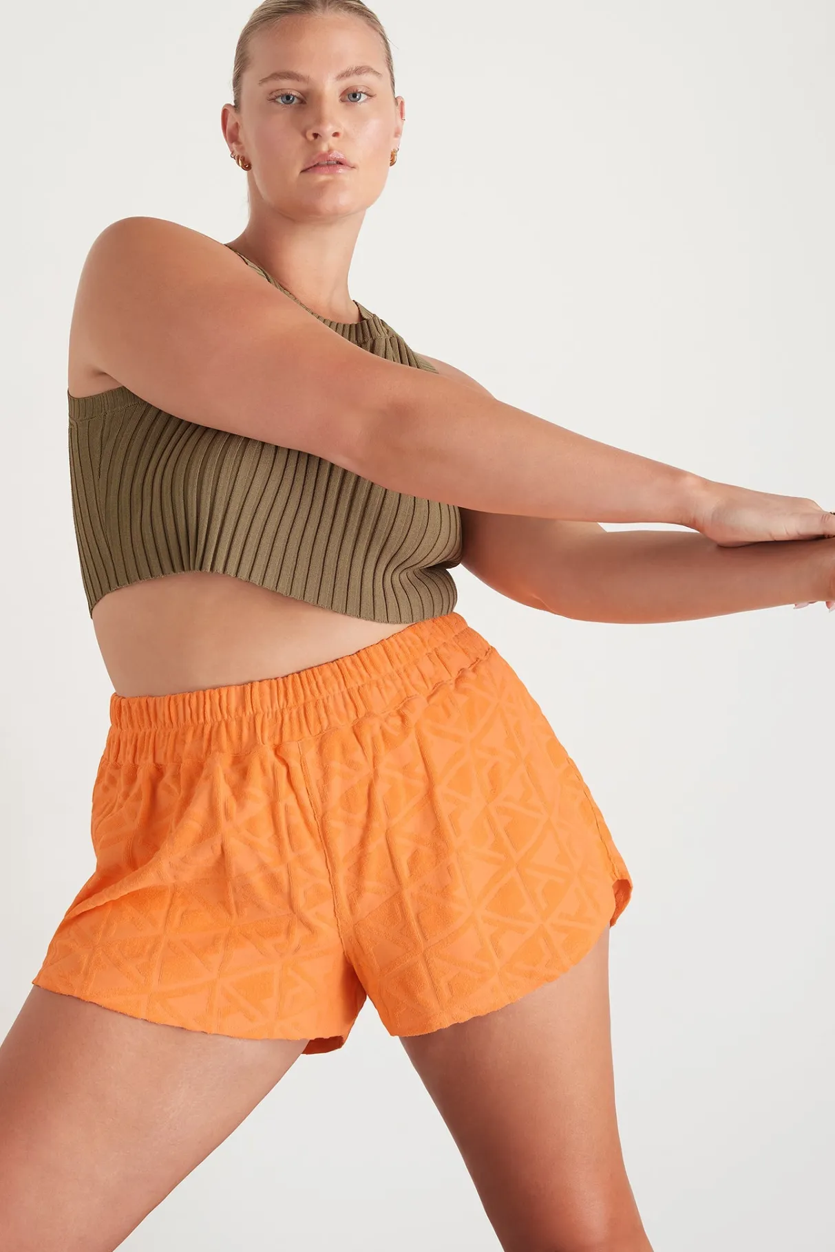 terry_everyday_short__16.webp Clearance Aje ATHLETICA Terry Everyday Short 613 Soft Apricot