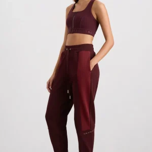 Clearance Aje ATHLETICA Terry Track Pants 508 Burgundy Red Currant