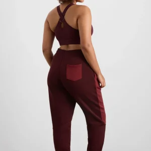 Clearance Aje ATHLETICA Terry Track Pants 508 Burgundy Red Currant