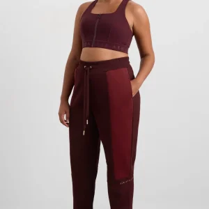 Clearance Aje ATHLETICA Terry Track Pants 508 Burgundy Red Currant