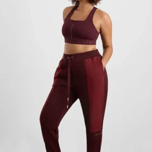 Clearance Aje ATHLETICA Terry Track Pants 508 Burgundy Red Currant